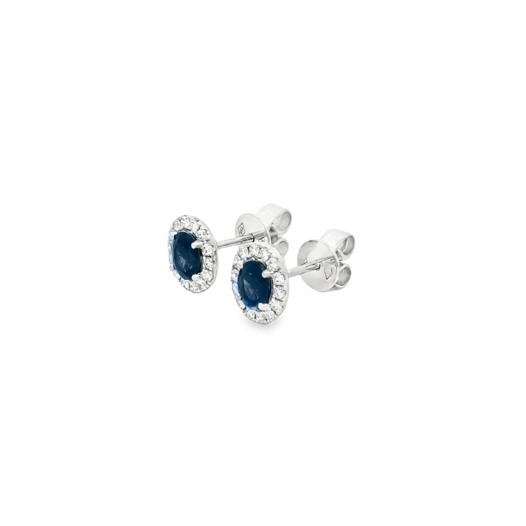 ARETES ZAFIRO OVAL DIAMANTES