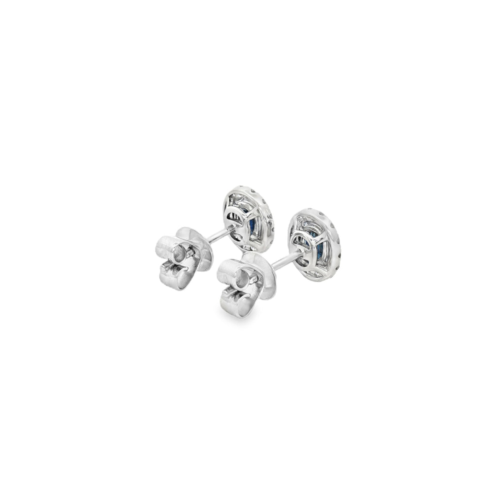 ARETES ZAFIRO OVAL DIAMANTES