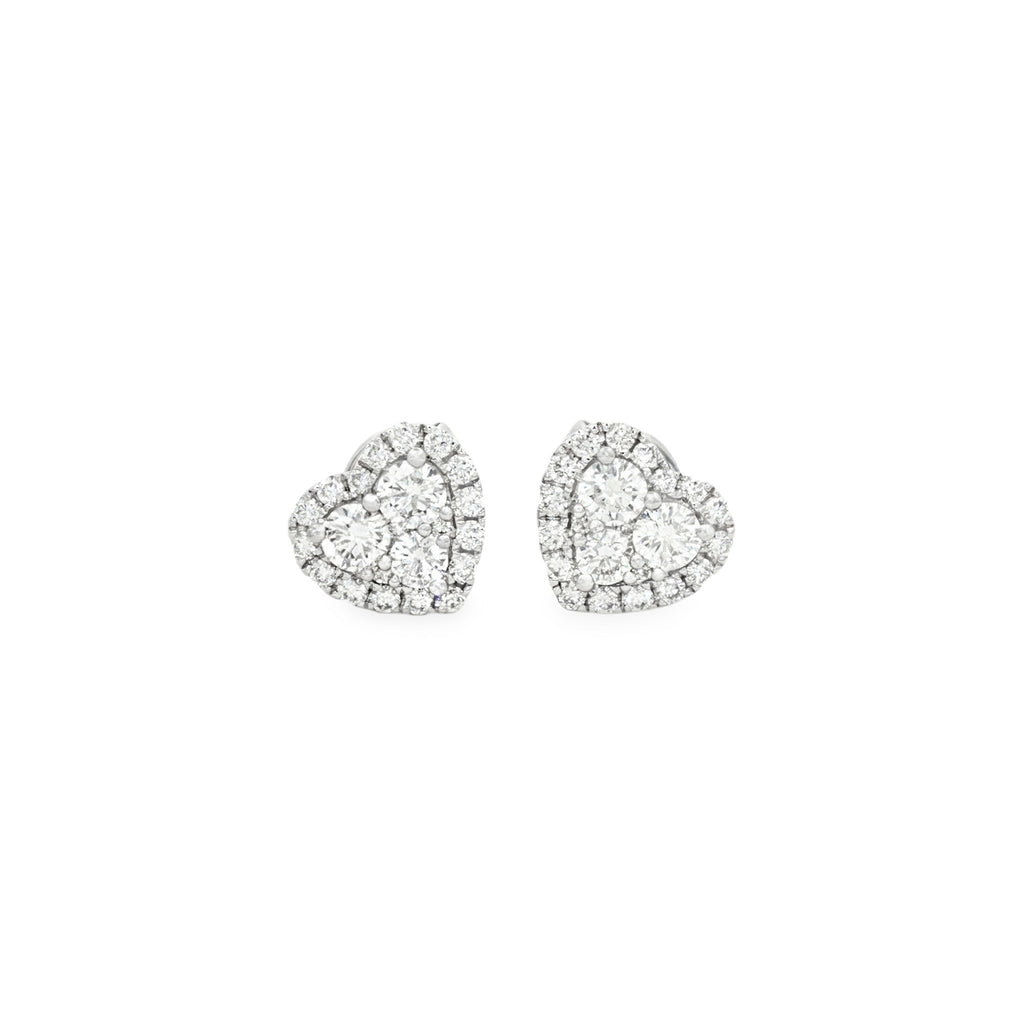 ARETES CORAZÓN CON DIAMANTES