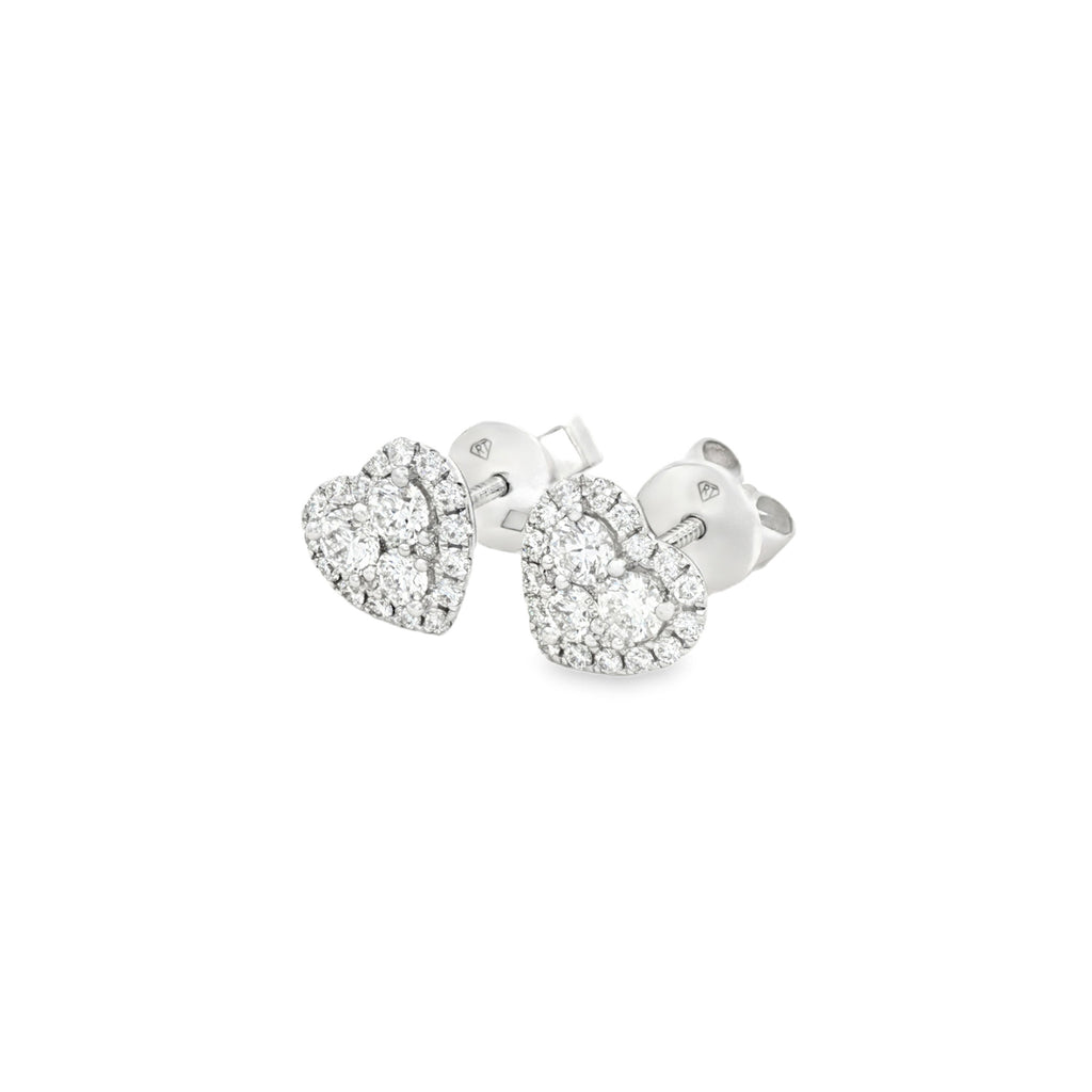 ARETES CORAZÓN CON DIAMANTES