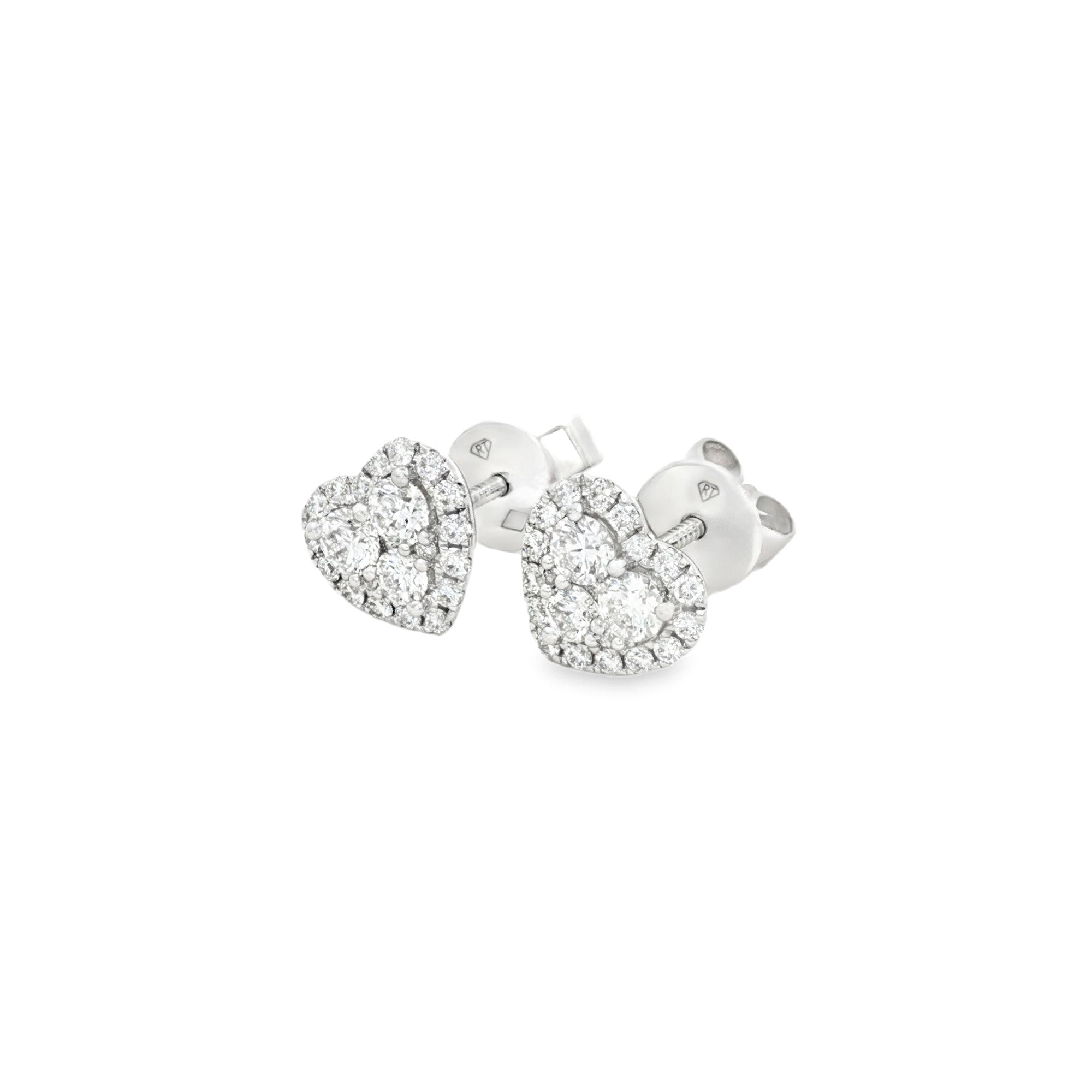 ARETES CORAZÓN CON DIAMANTES