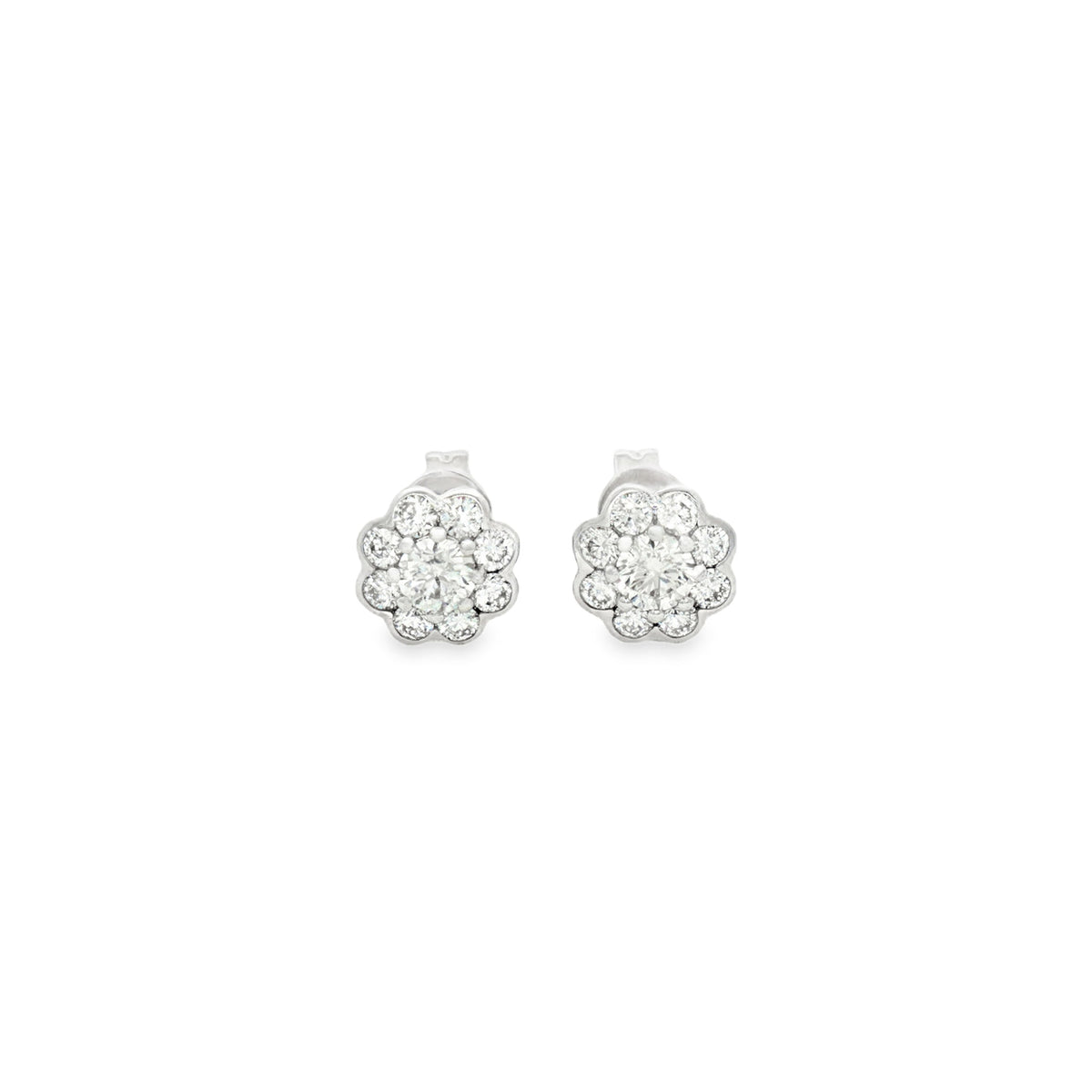 ARETES FLOR DE DIAMANTES