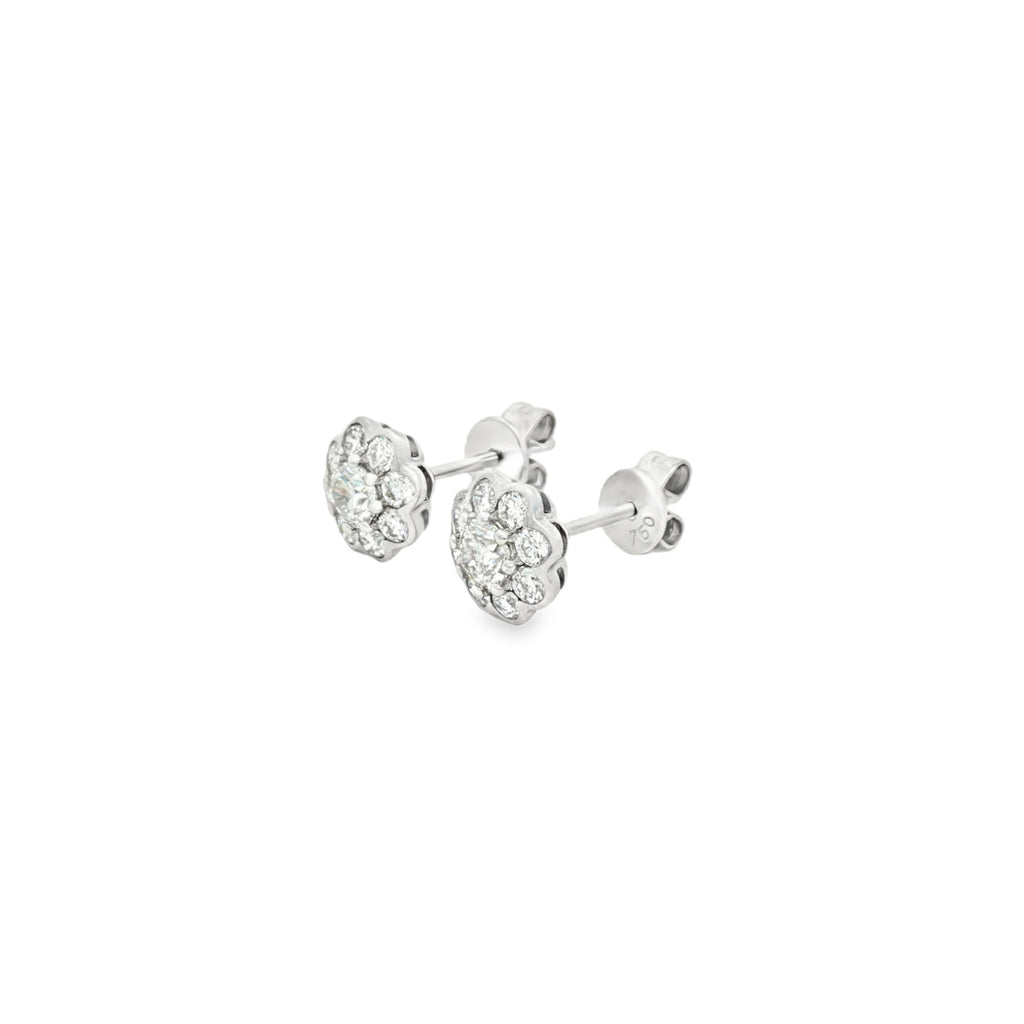 ARETES FLOR DE DIAMANTES