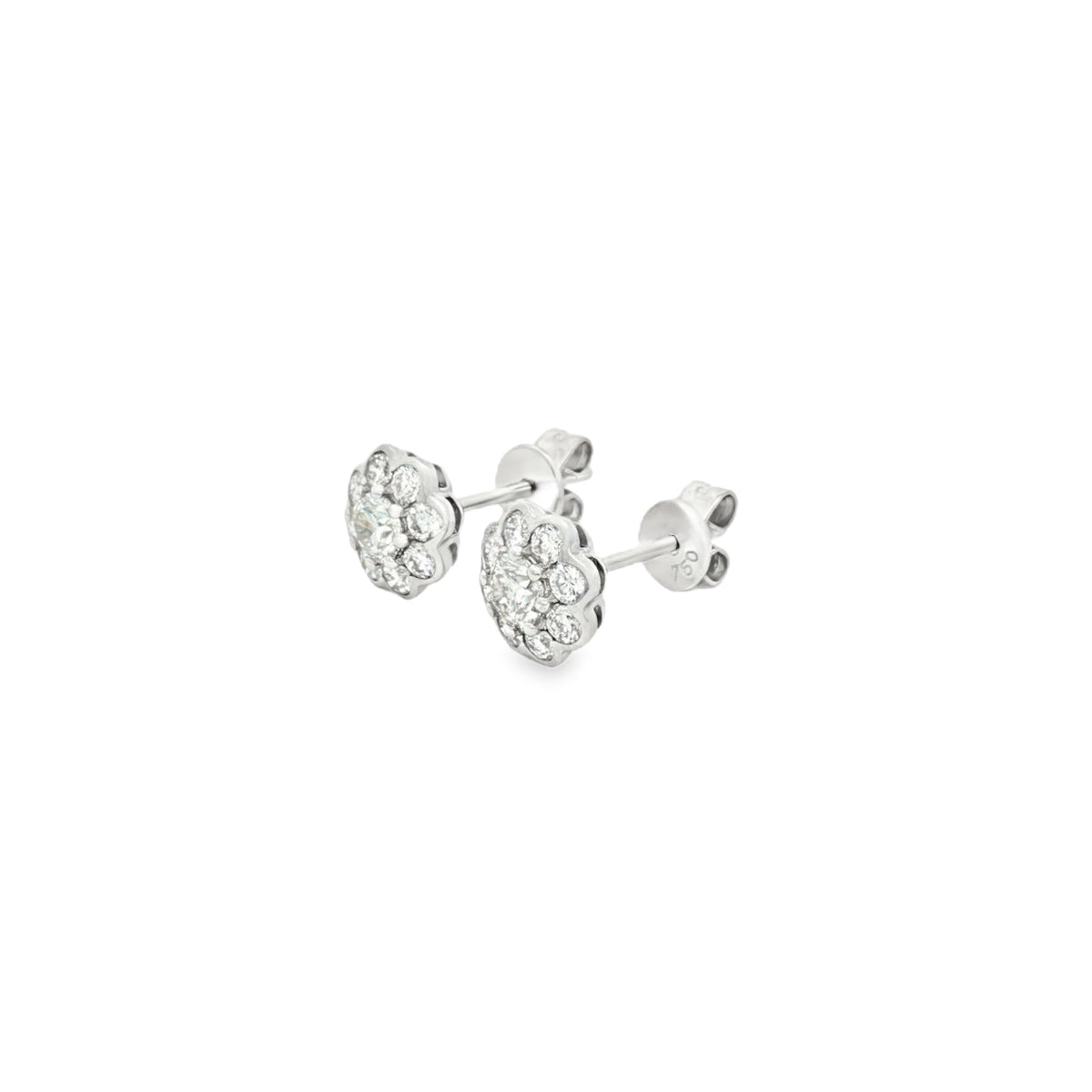 ARETES FLOR DE DIAMANTES