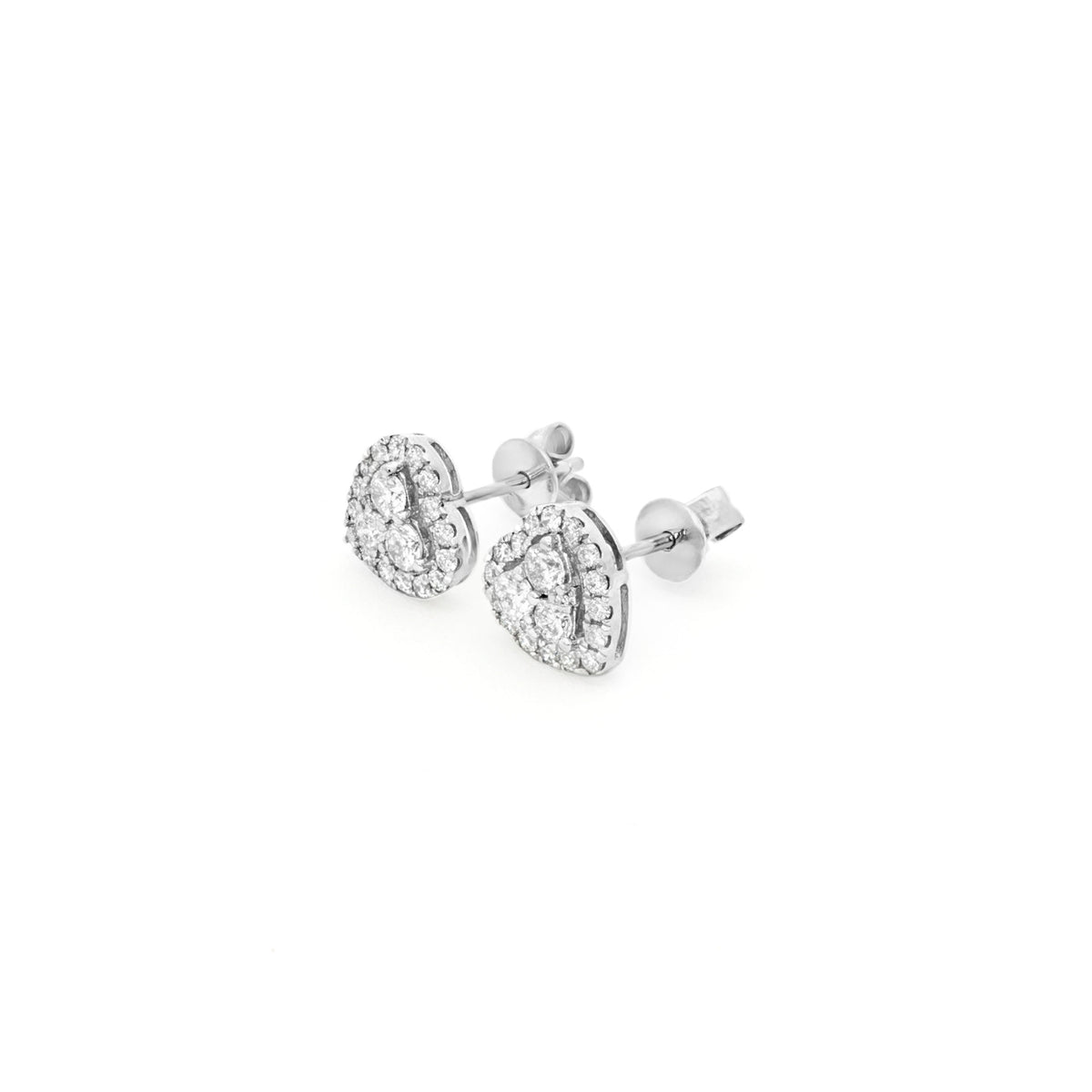 ARETES CORAZÓN CON DIAMANTES