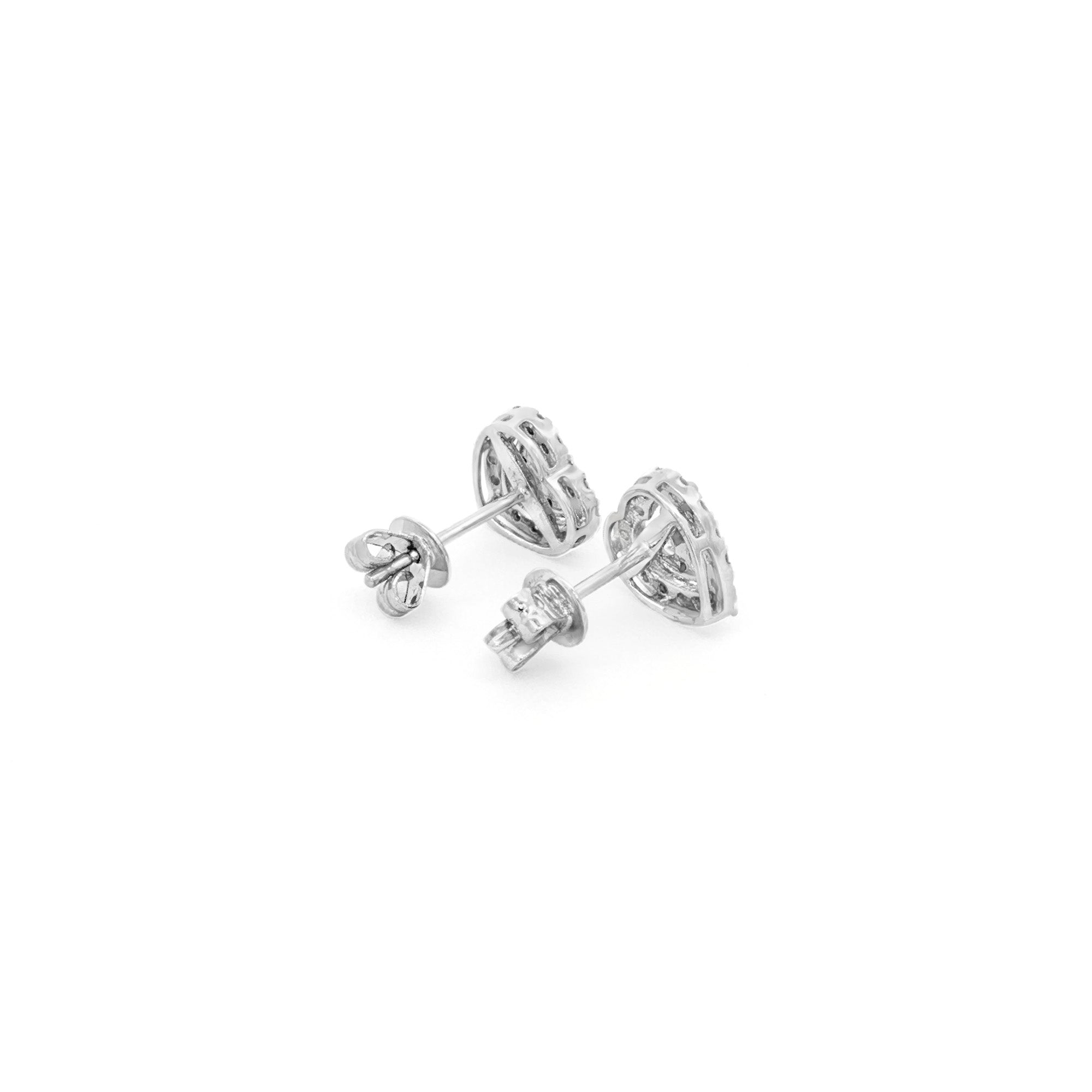 ARETES CORAZÓN CON DIAMANTES