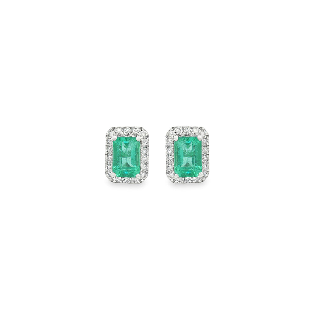ARETES ESMERALDAS Y DIAMANTES
