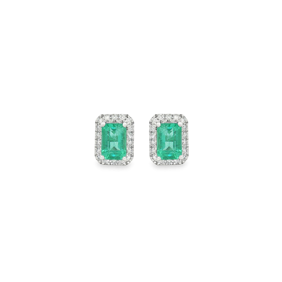 ARETES ESMERALDAS Y DIAMANTES