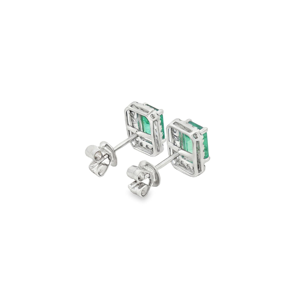 ARETES ESMERALDAS Y DIAMANTES