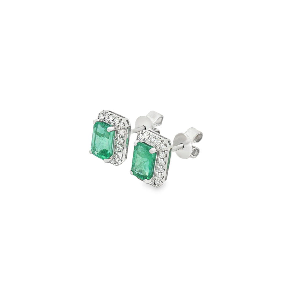 ARETES ESMERALDAS Y DIAMANTES