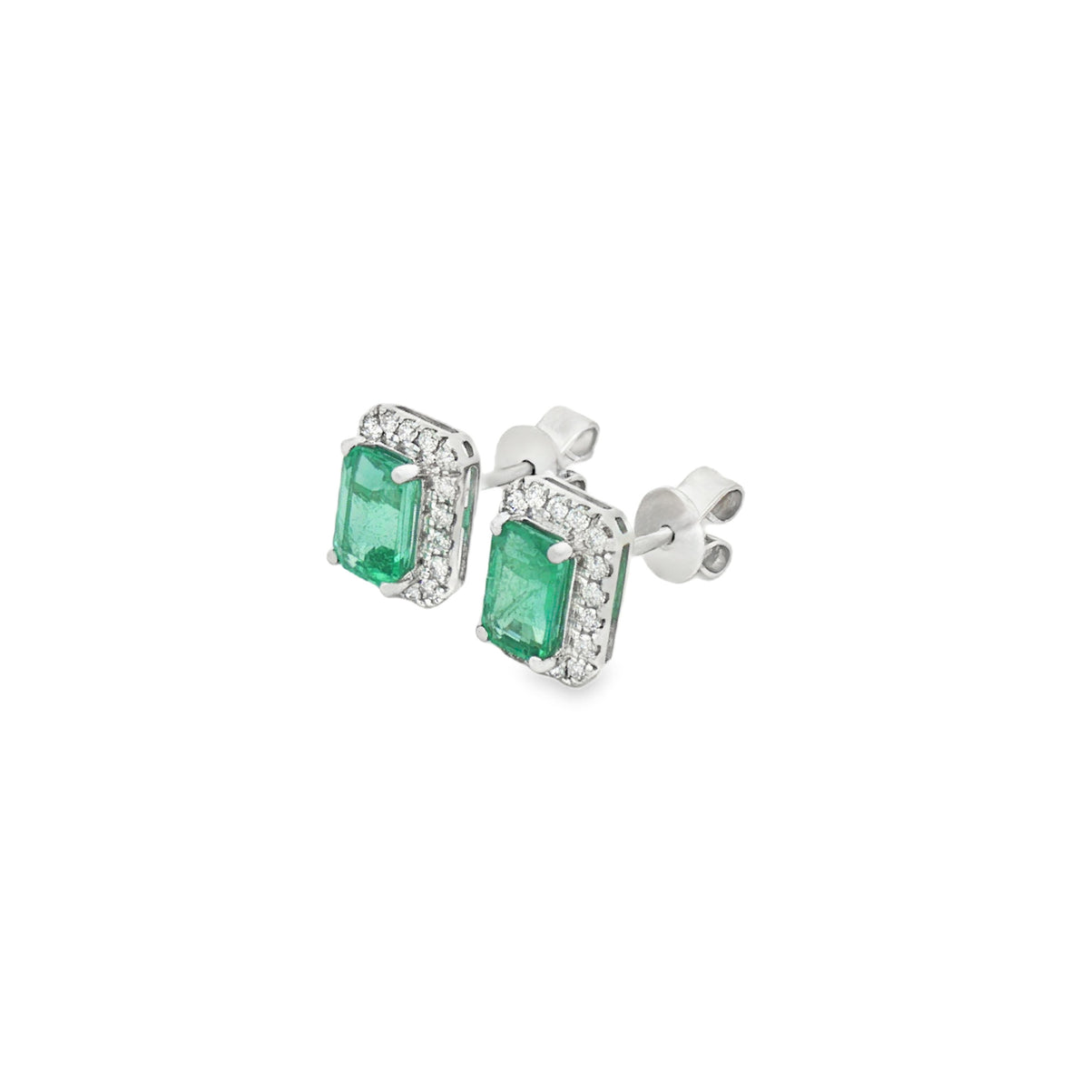 ARETES ESMERALDAS Y DIAMANTES