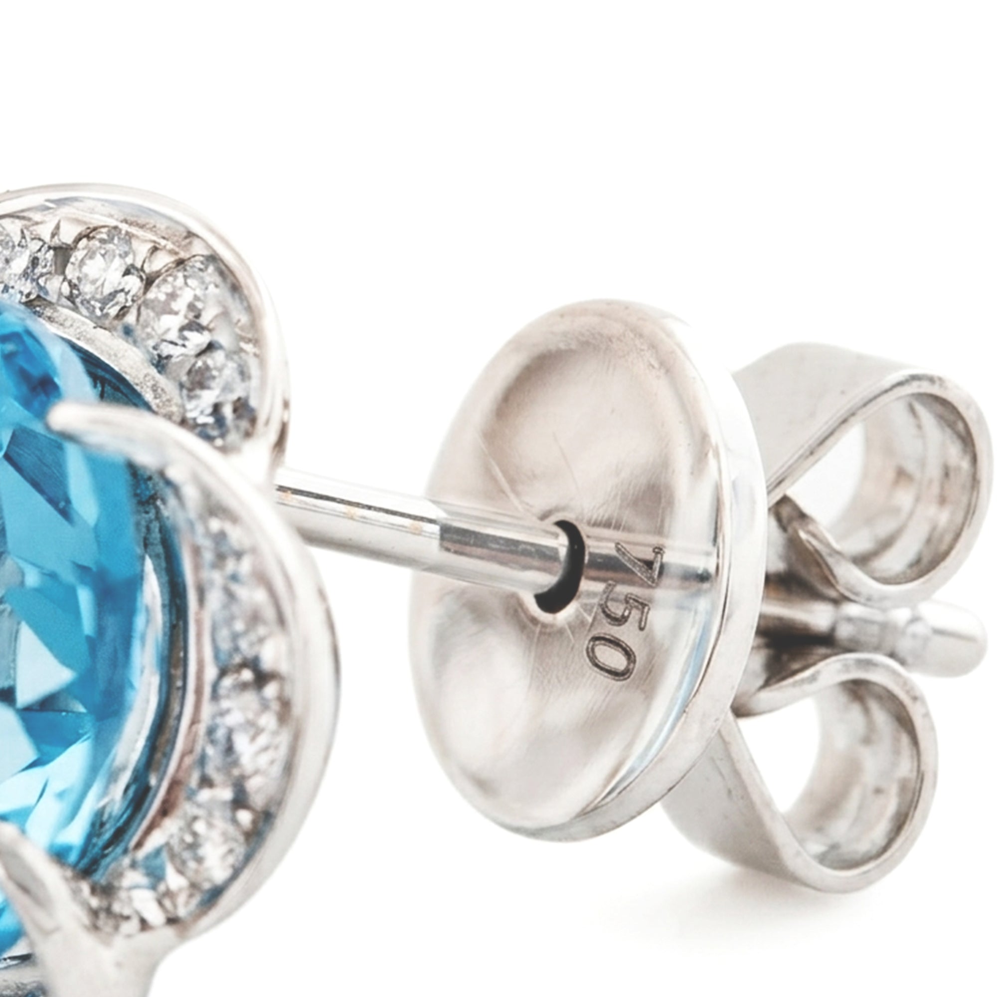 ARETES FLOR TOPACIO CON DIAMANTES