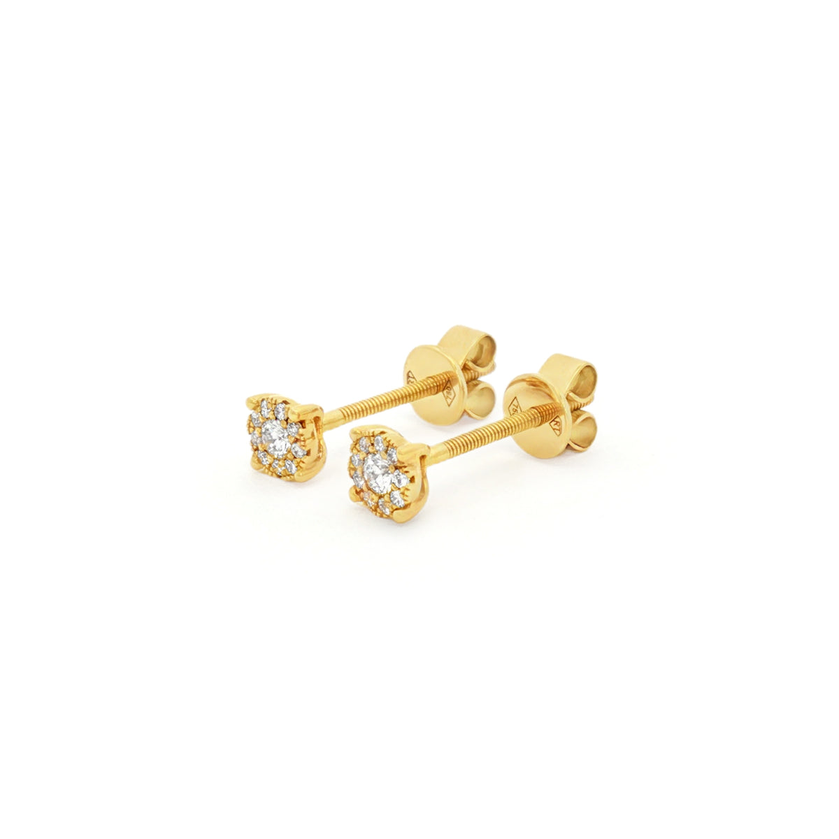 ARETES FLOR CON DIAMANTES