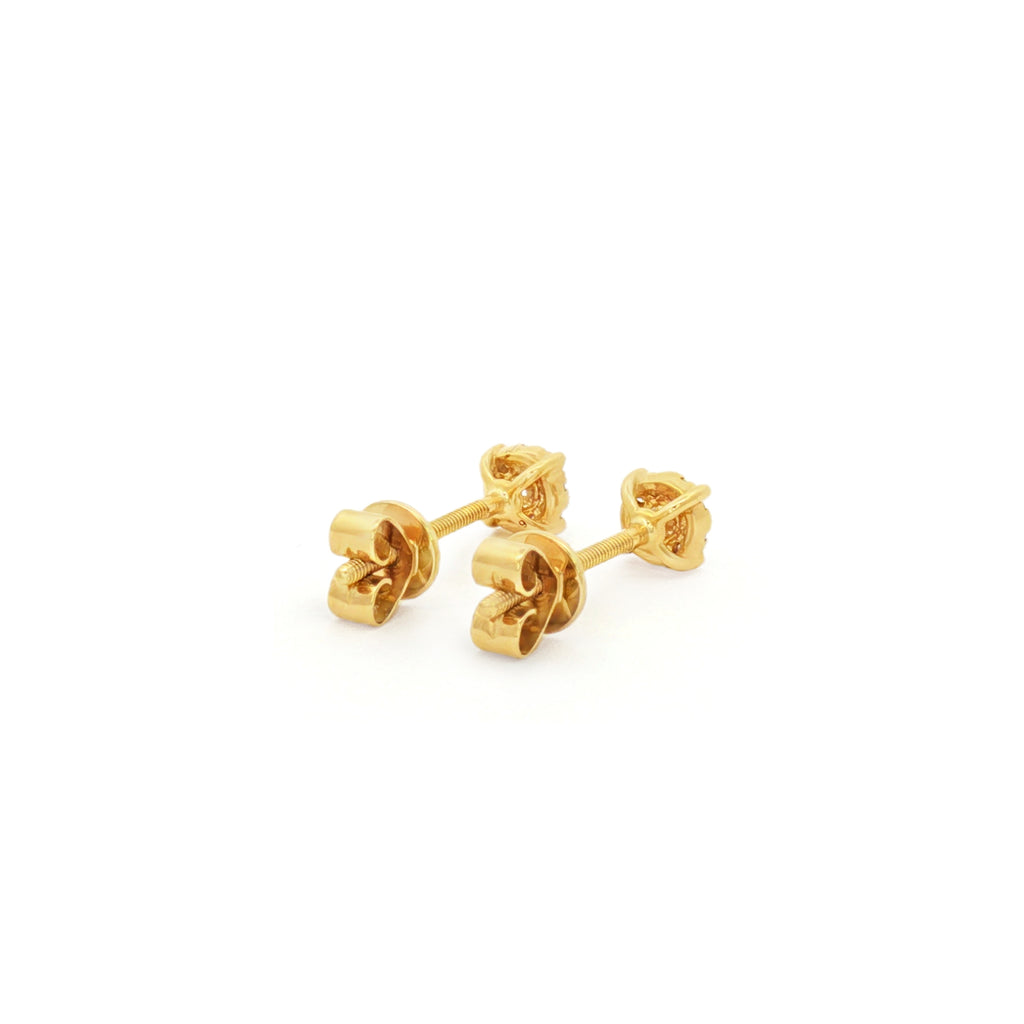 ARETES FLOR CON DIAMANTES