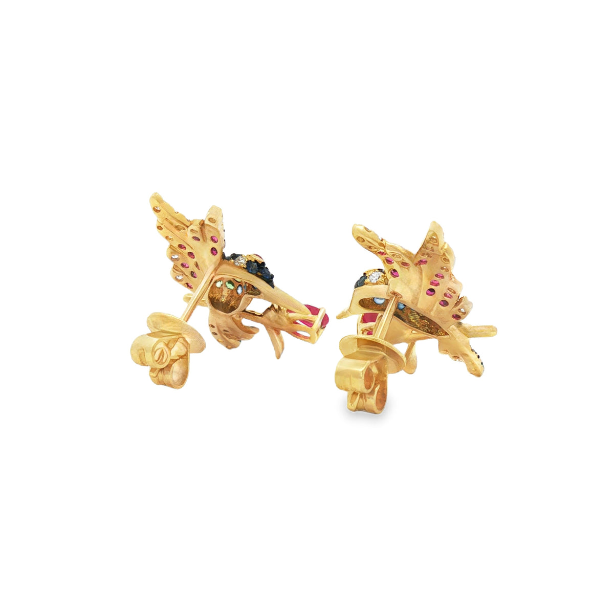 ARETES COLIBRÍ MULTICOLORES