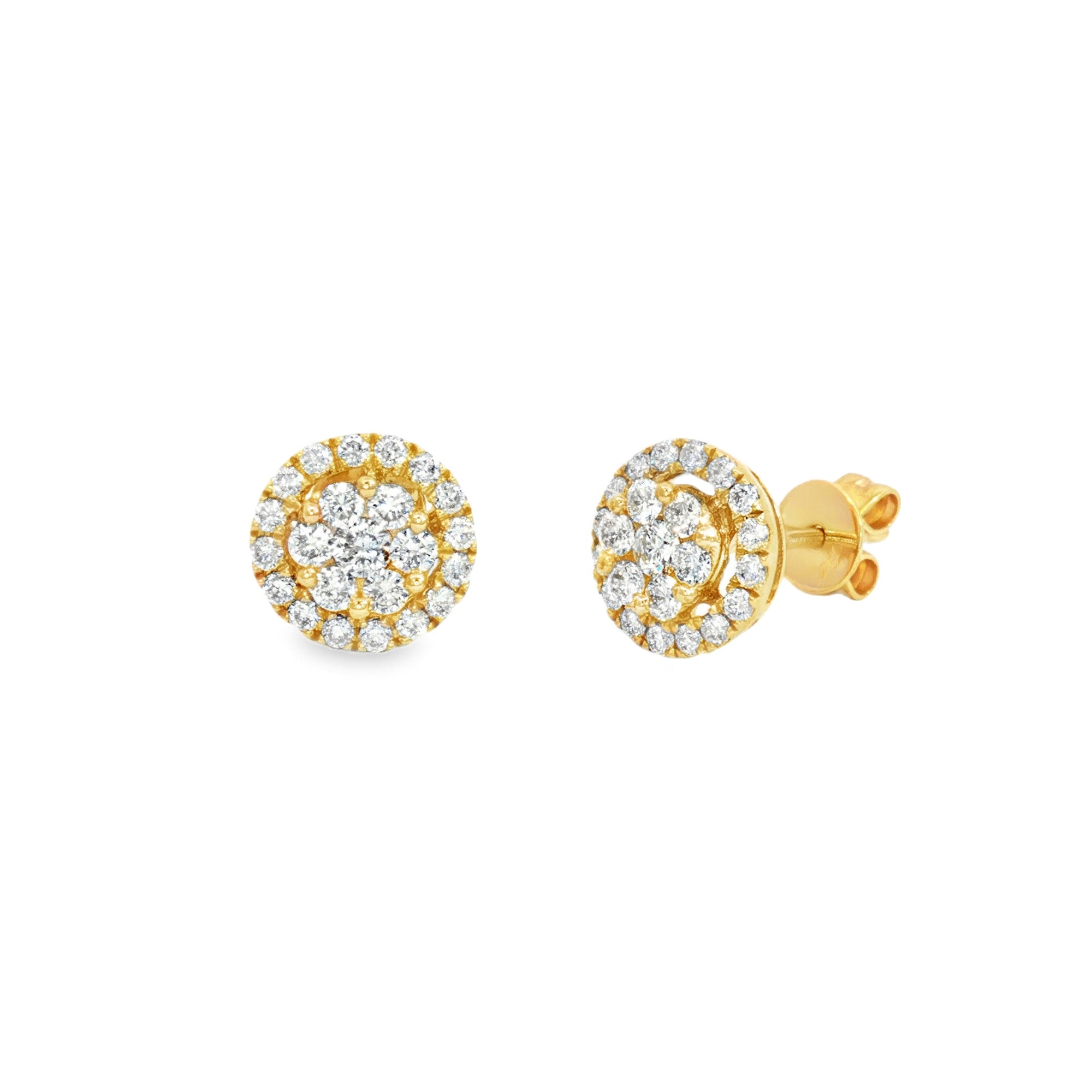 ARETES FLOR CON DIAMANTES