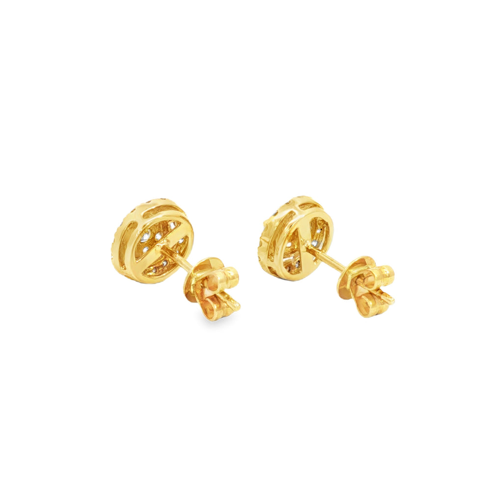 ARETES FLOR CON DIAMANTES
