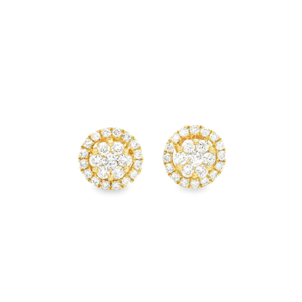 ARETES FLOR CON DIAMANTES