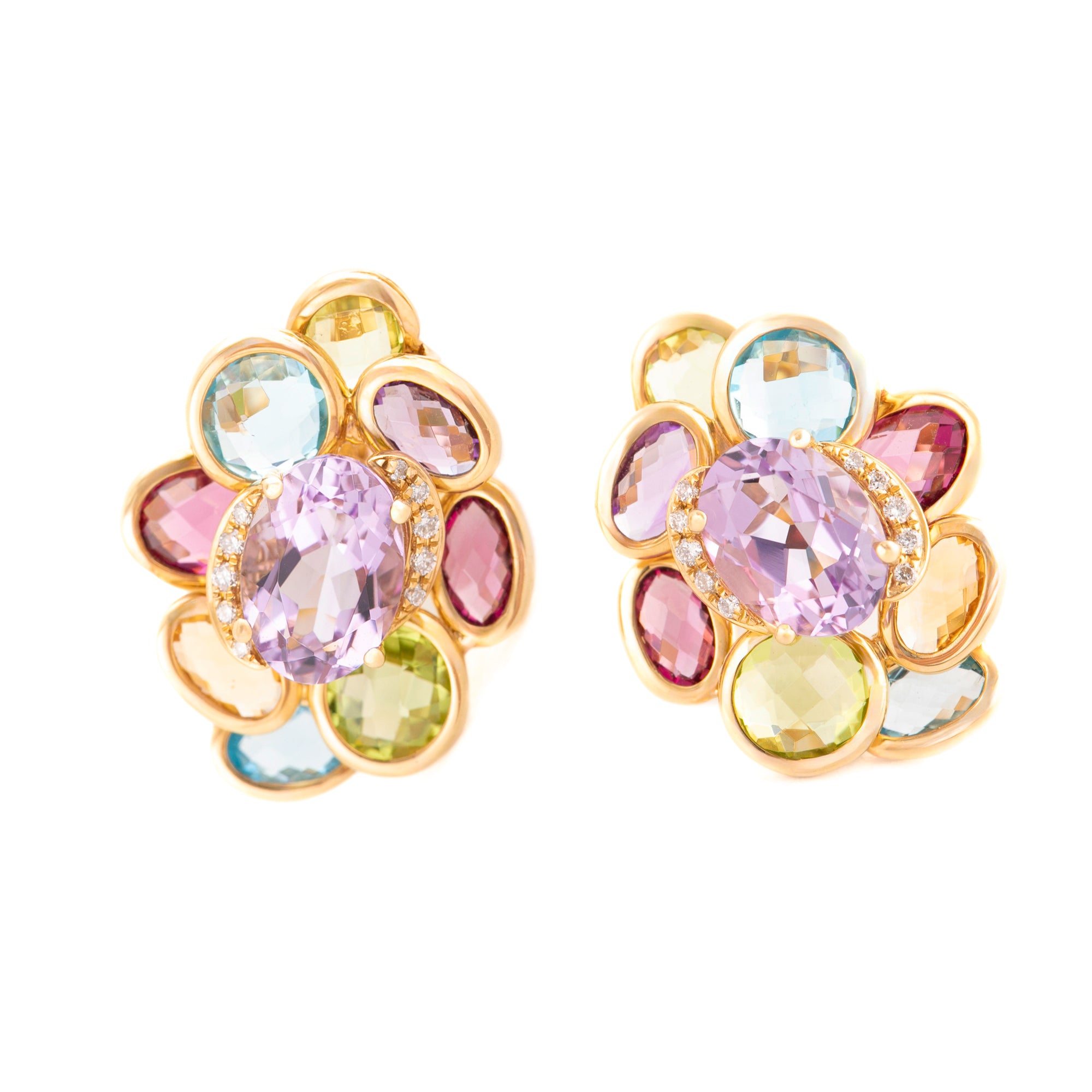 ARETES FLOR MIX COLORES