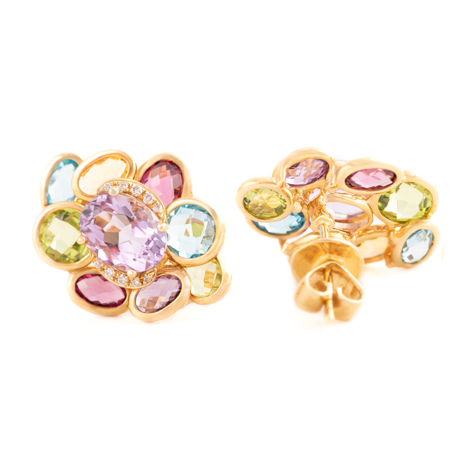 ARETES FLOR MIX COLORES