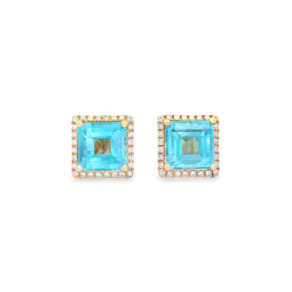ARETES TOPACIO CON DIAMANTES