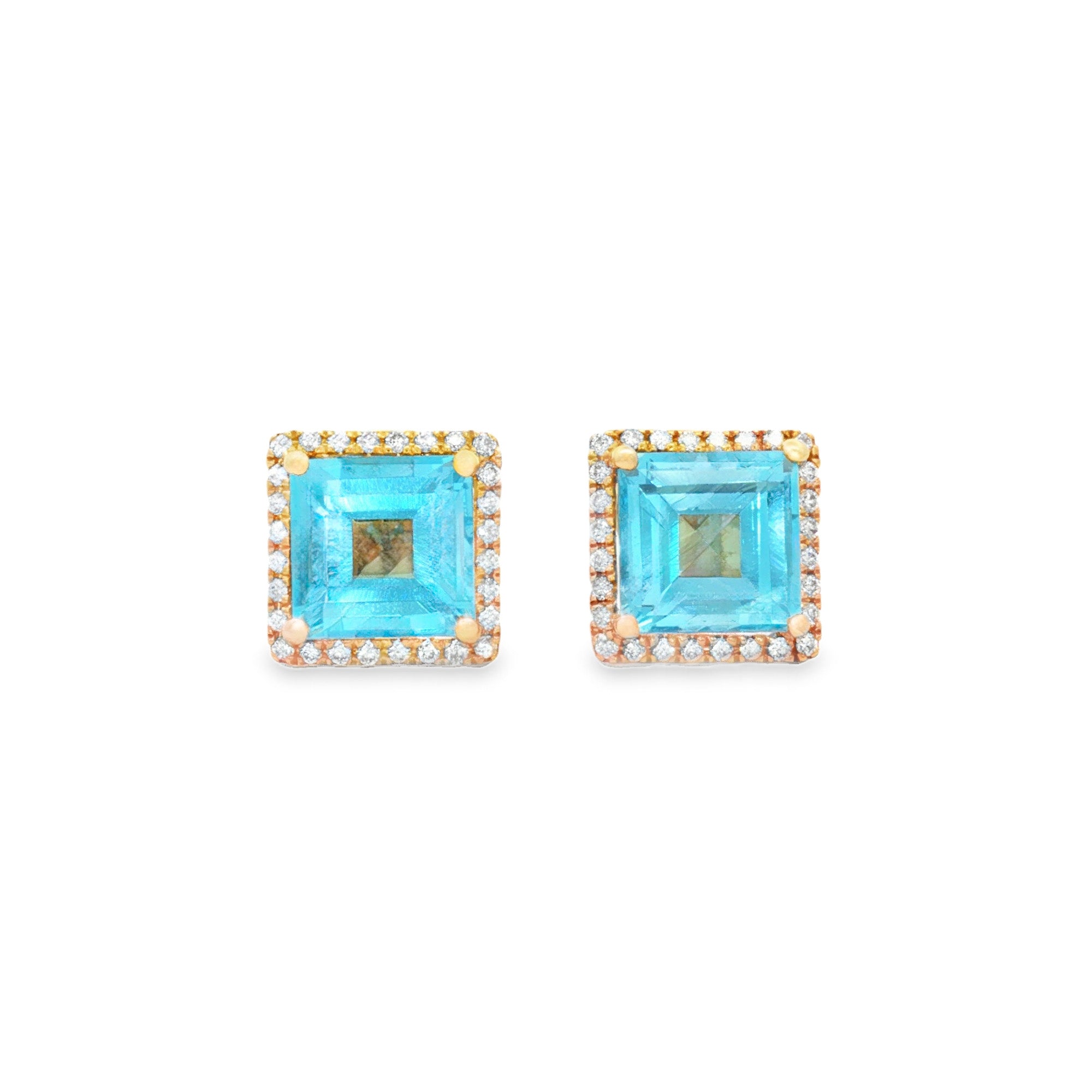 ARETES TOPACIO CON DIAMANTES