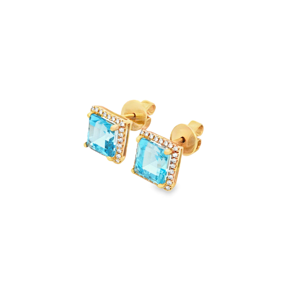 ARETES TOPACIO CON DIAMANTES