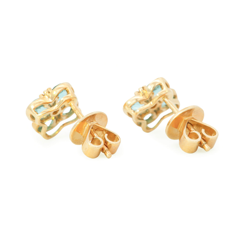 ARETES FLOR TOPACIO DIAMANTES