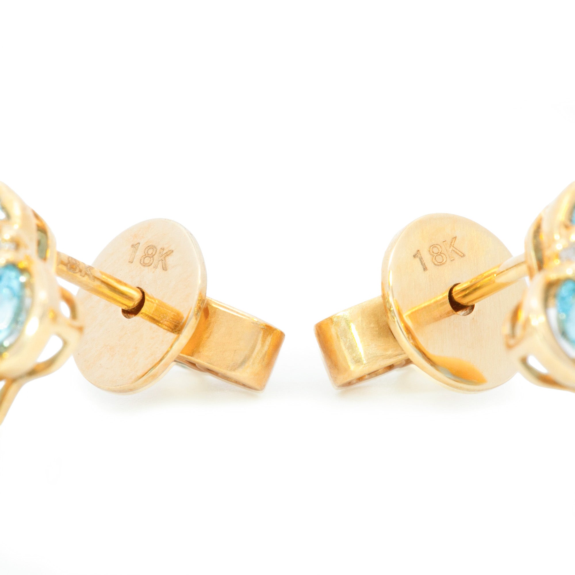 ARETES FLOR TOPACIO DIAMANTES