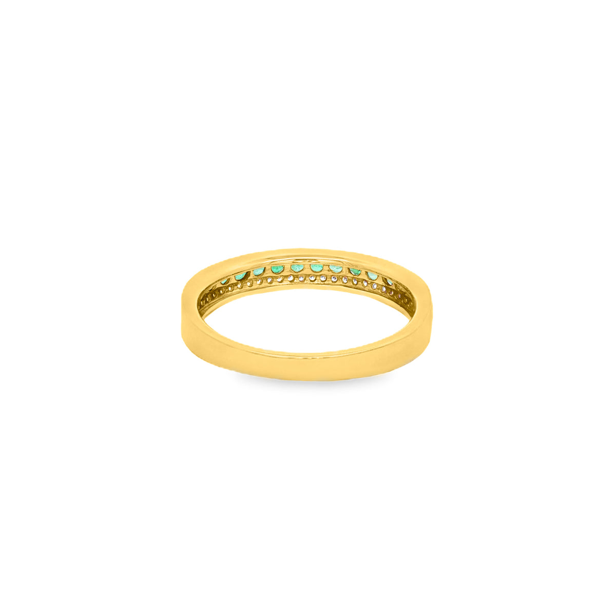 ARGOLLA CON ESMERALDAS Y DIAMANTES