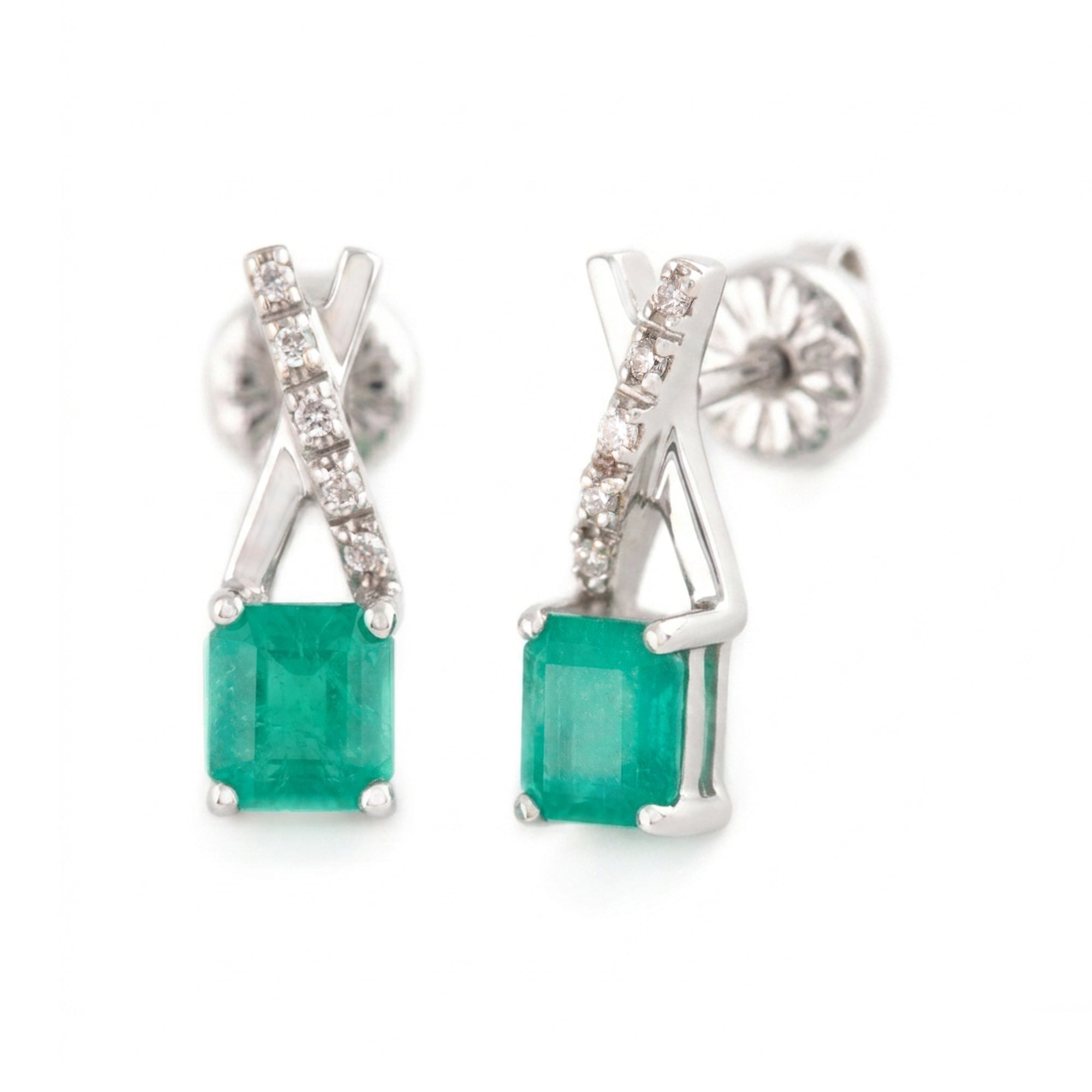 ARETES LARGOS EN "X"