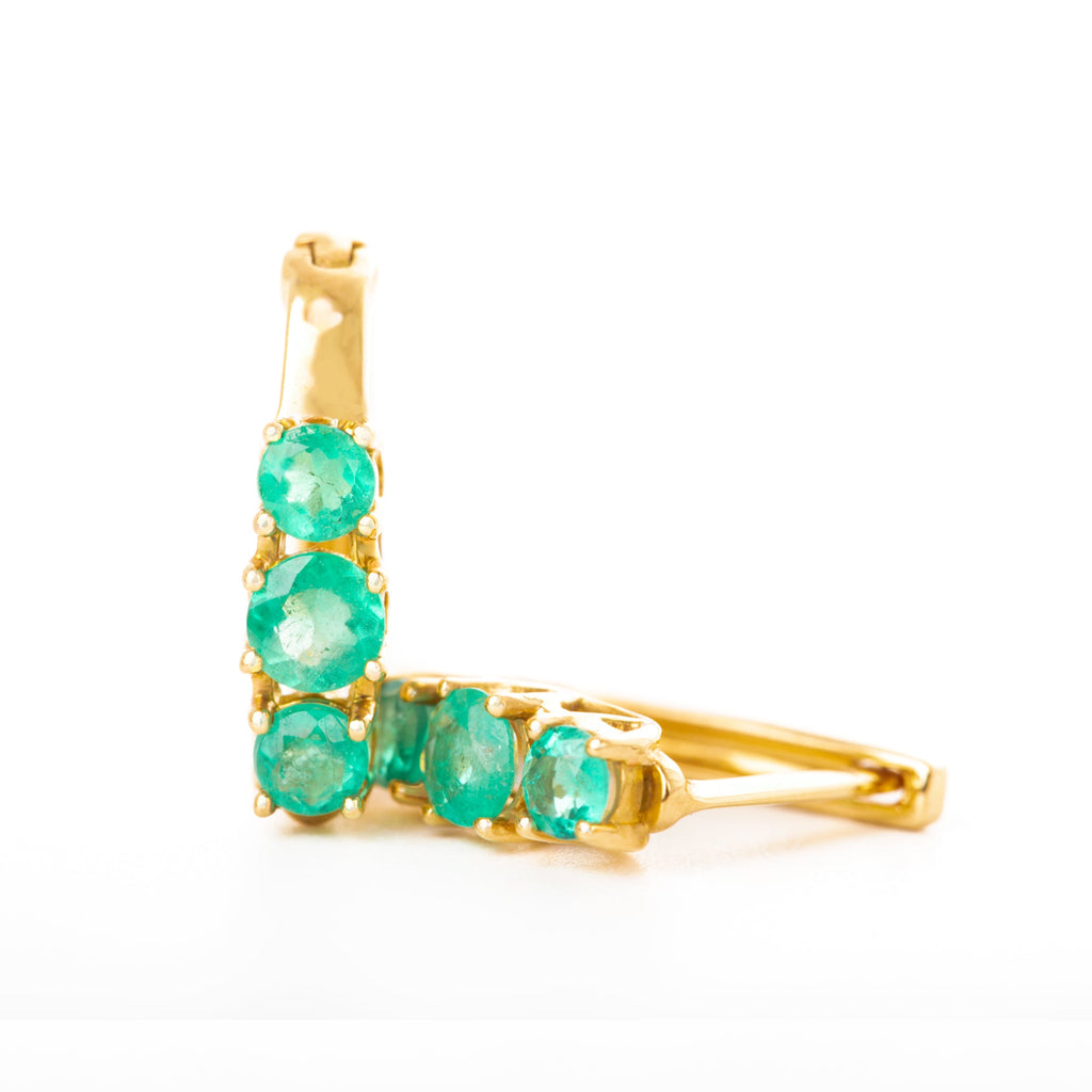 ARETES ESMERALDAS EN BARRA