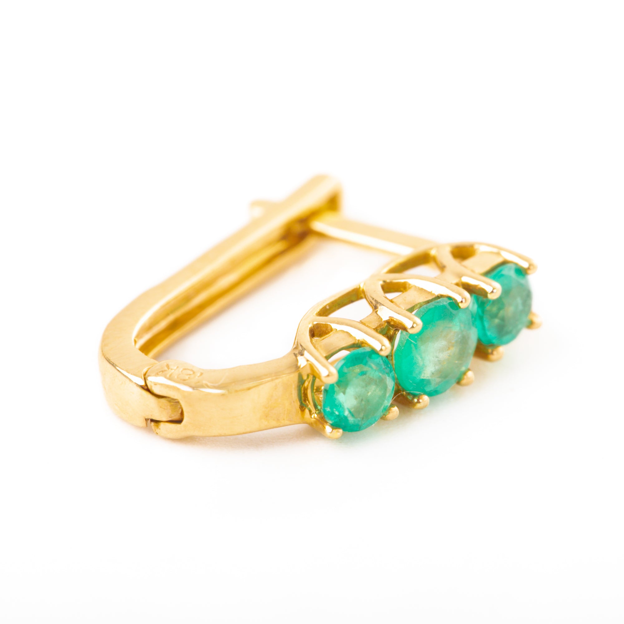 ARETES ESMERALDAS EN BARRA