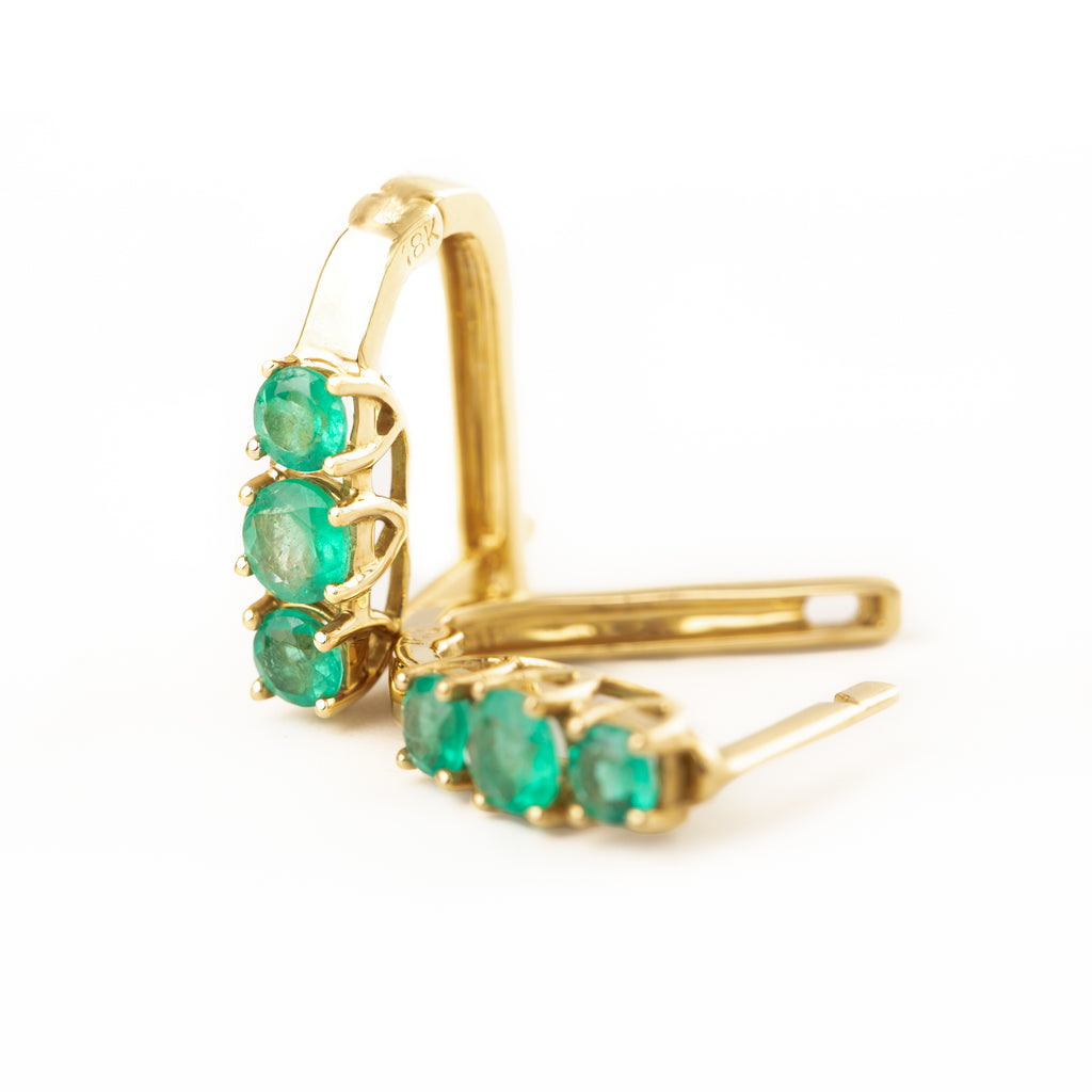 ARETES ESMERALDAS EN BARRA