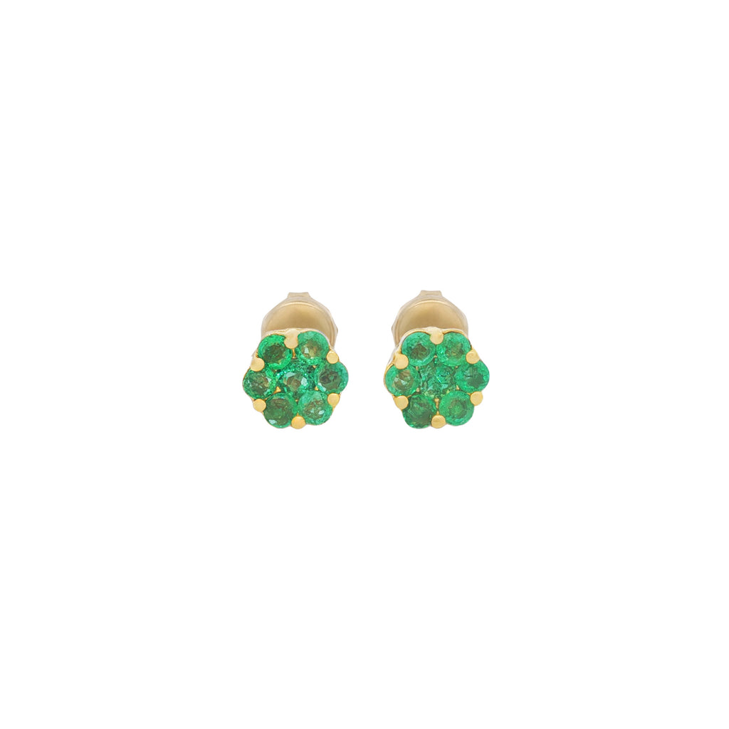 ARETES ESMERALDAS FLOR
