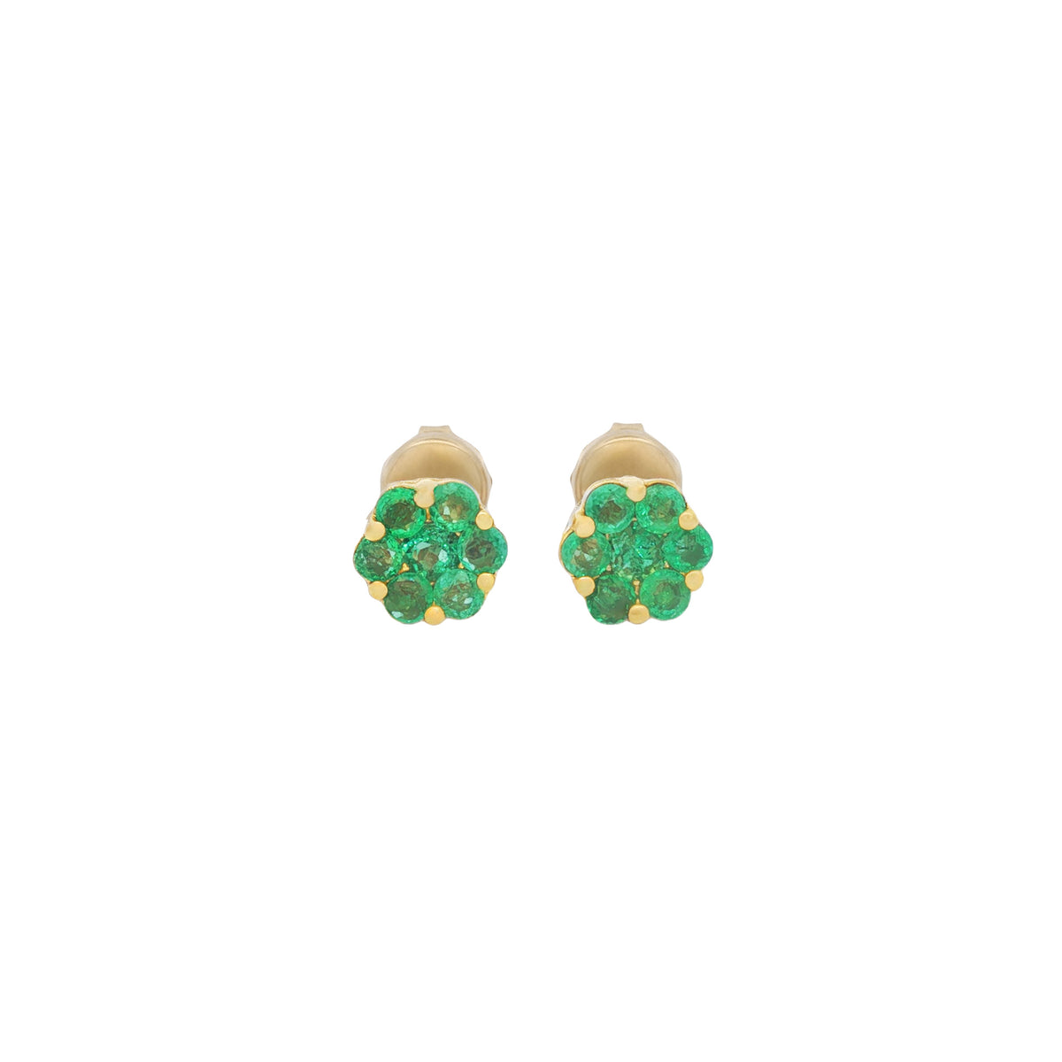 ARETES ESMERALDAS FLOR