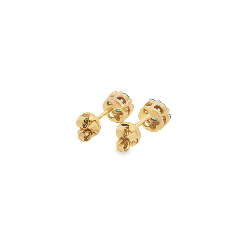ARETES ESMERALDAS FLOR