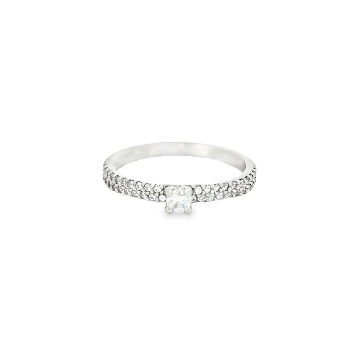 ANILLO SOLITARIO CON ZIRCÓN