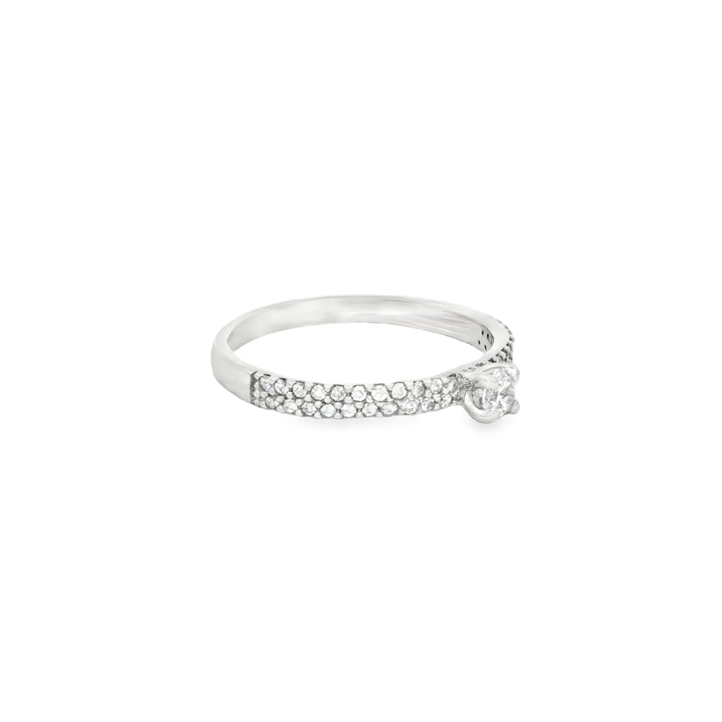 ANILLO SOLITARIO CON ZIRCÓN