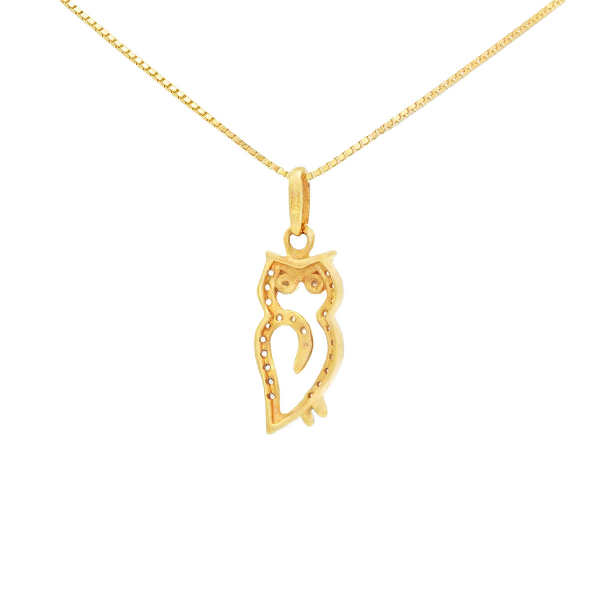 DIJE DE BÚHO CON ZIRCÓN