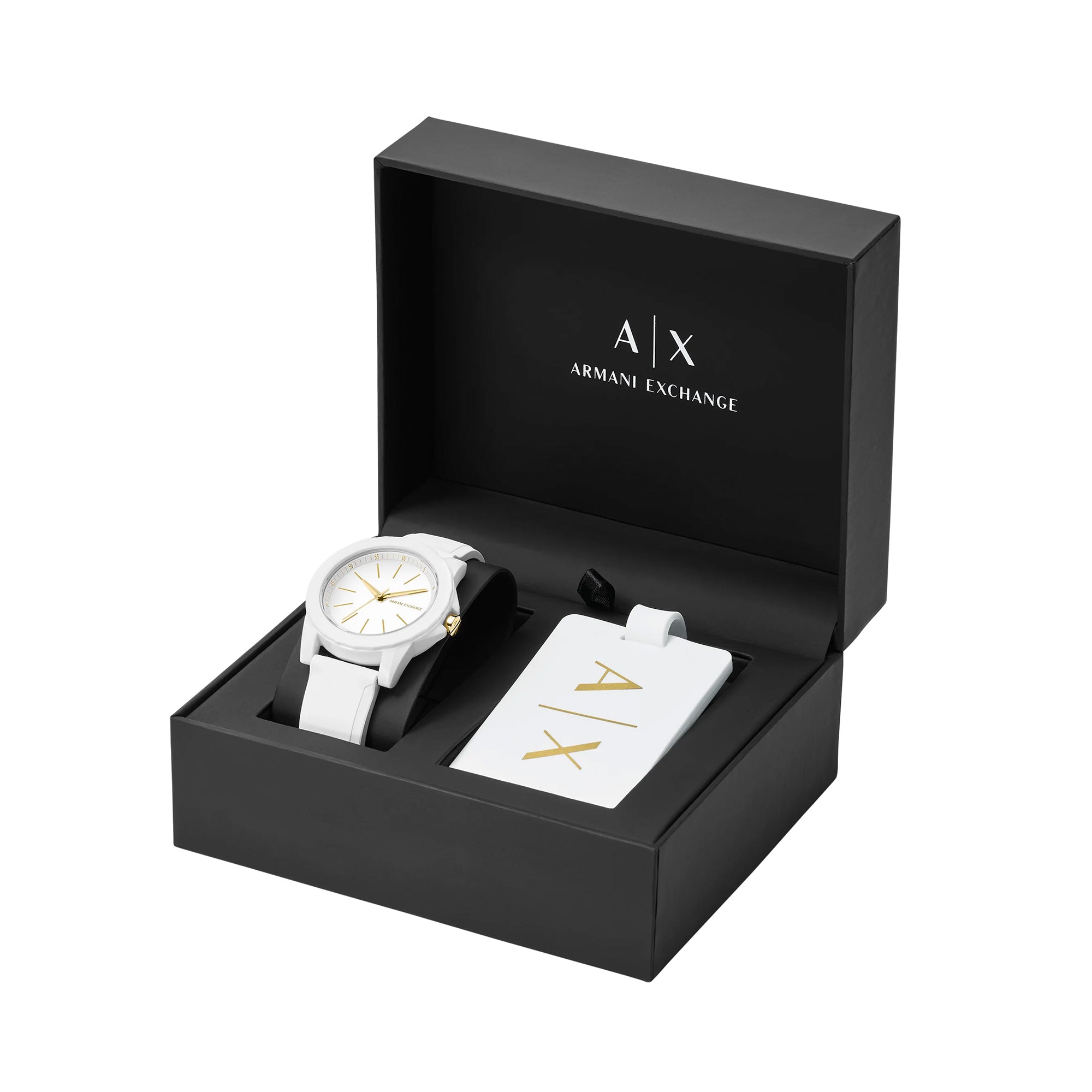 Reloj Armani Exchange Lady Banks + Portatarjetas Dama