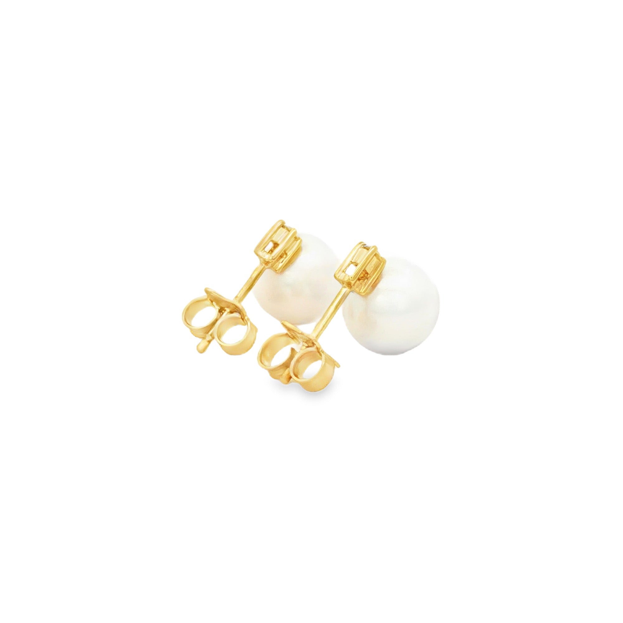ARETES PERLA Y DIAMANTES