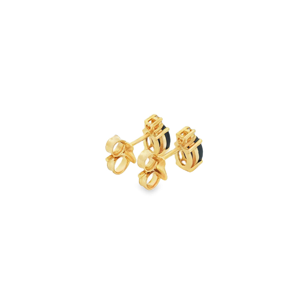 ARETES OVAL DE ZAFIROS Y DIAMANTES