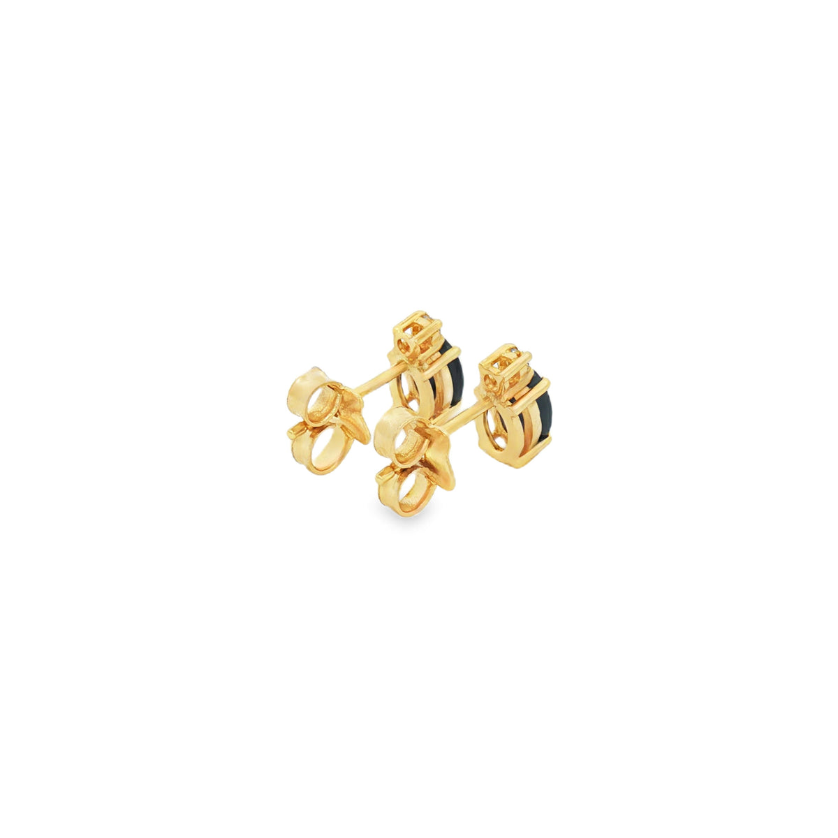 ARETES OVAL DE ZAFIROS Y DIAMANTES