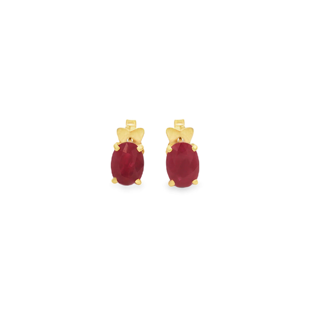 ARETES RUBÍ OVAL