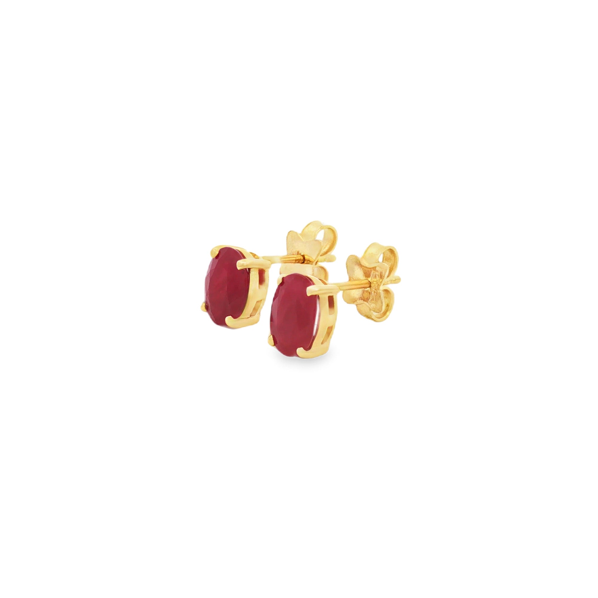 ARETES RUBÍ OVAL