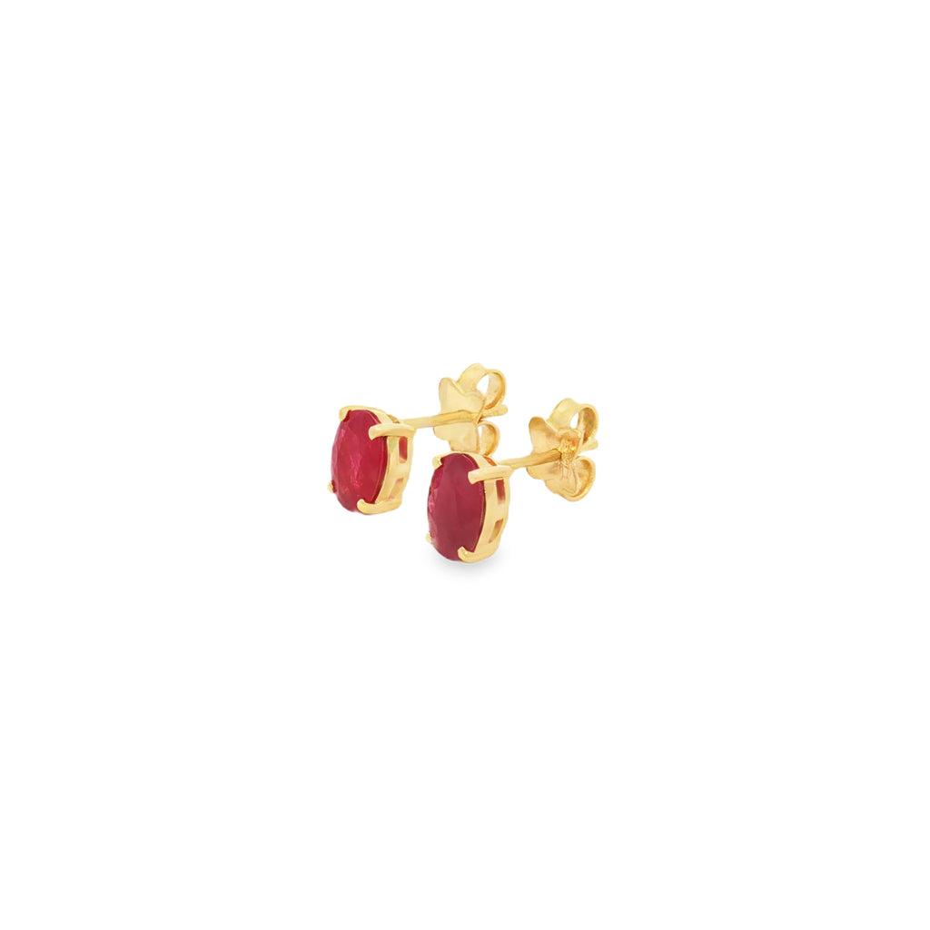 ARETES RUBÍ OVAL