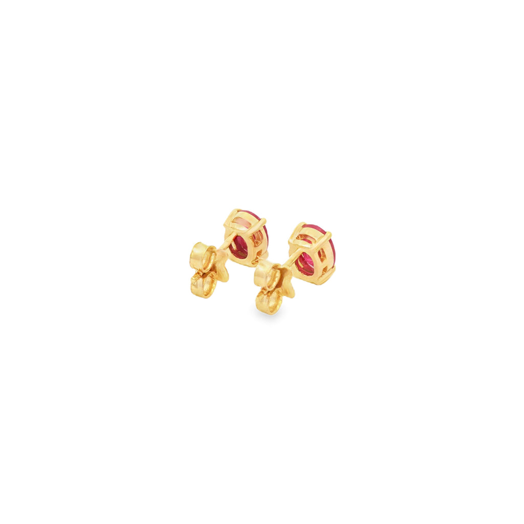 ARETES RUBÍ OVAL