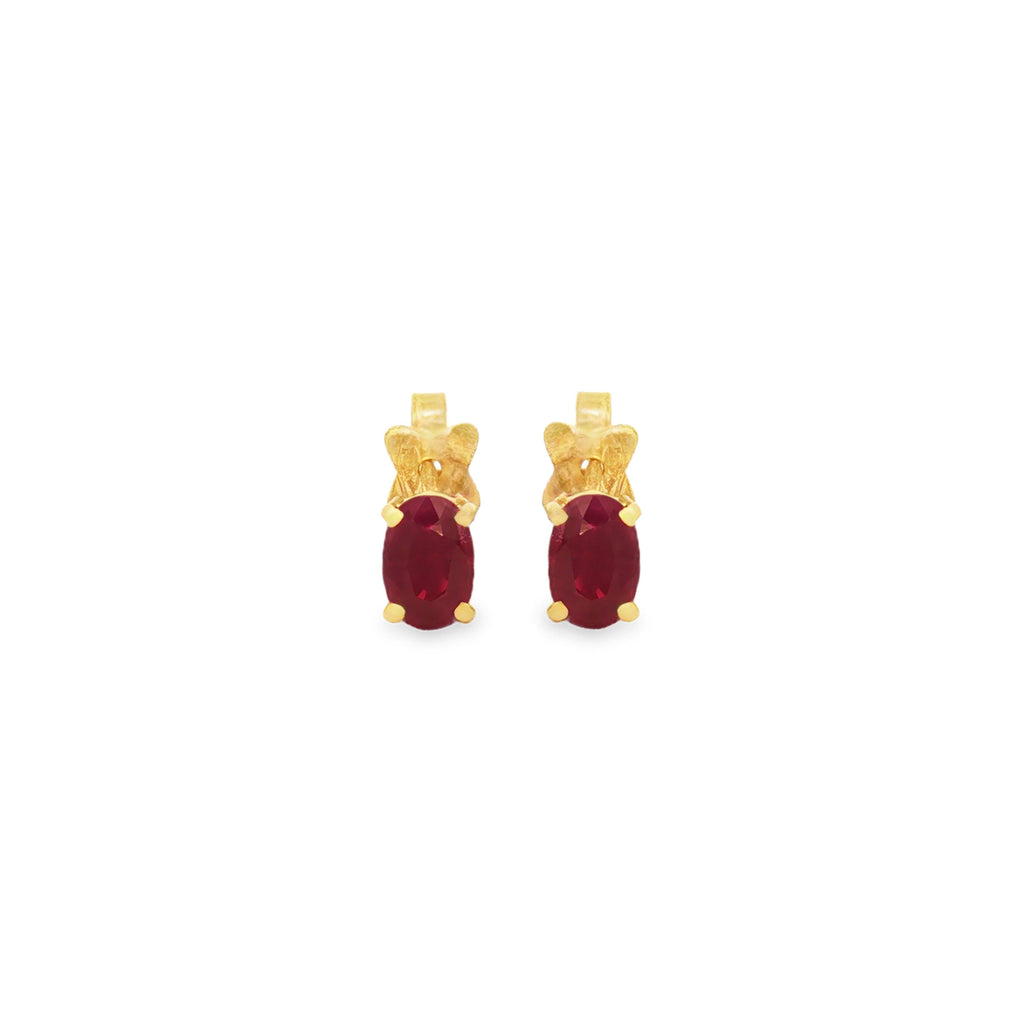 ARETES CON RUBÍES