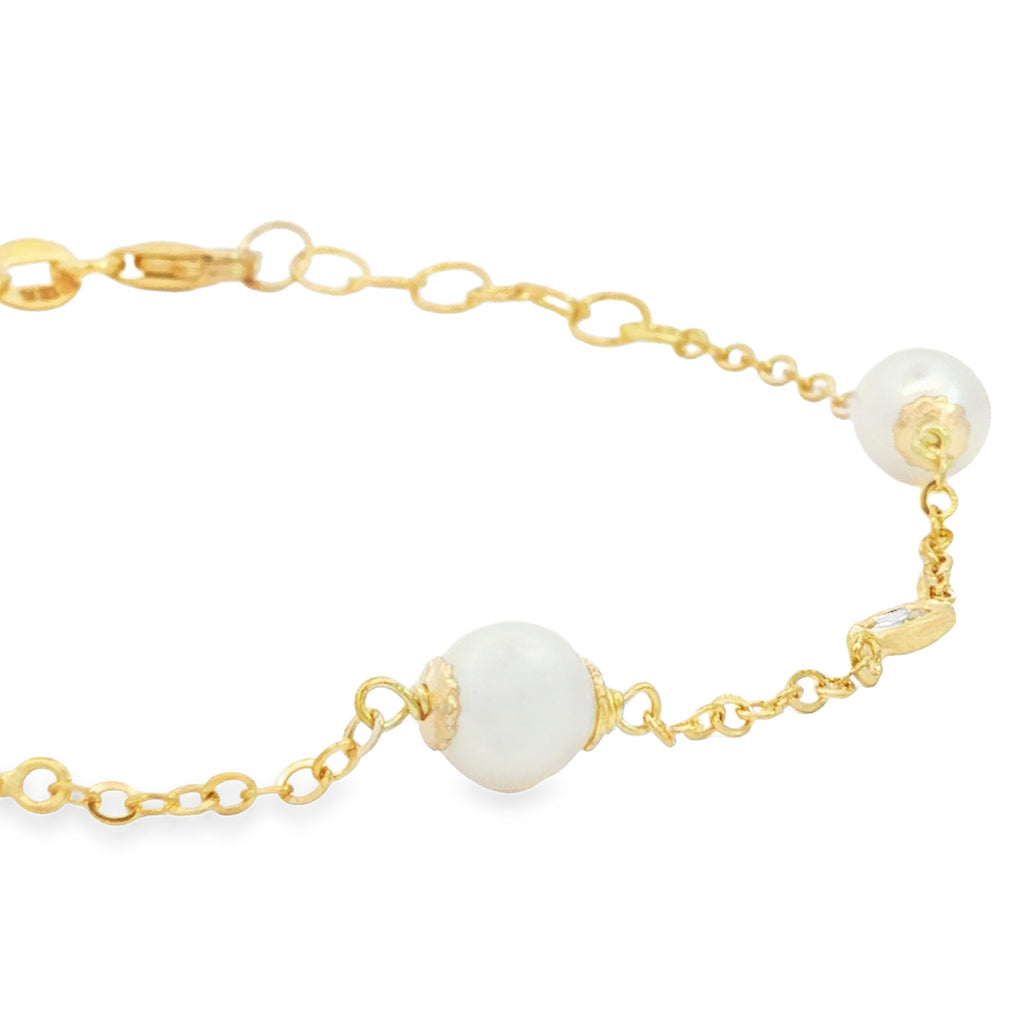 PULSERA PERLAS Y ZIRCONES